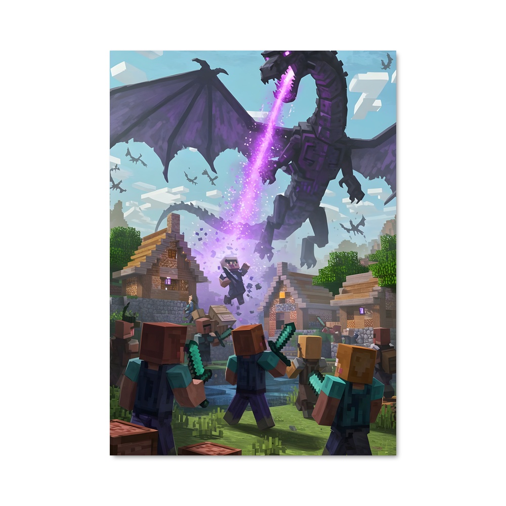 Poster Dragon des Endermen – affiche Minecraft